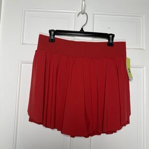 Women’s All In Motion High Rise Knit Skort Red Size Large NWT Stretch